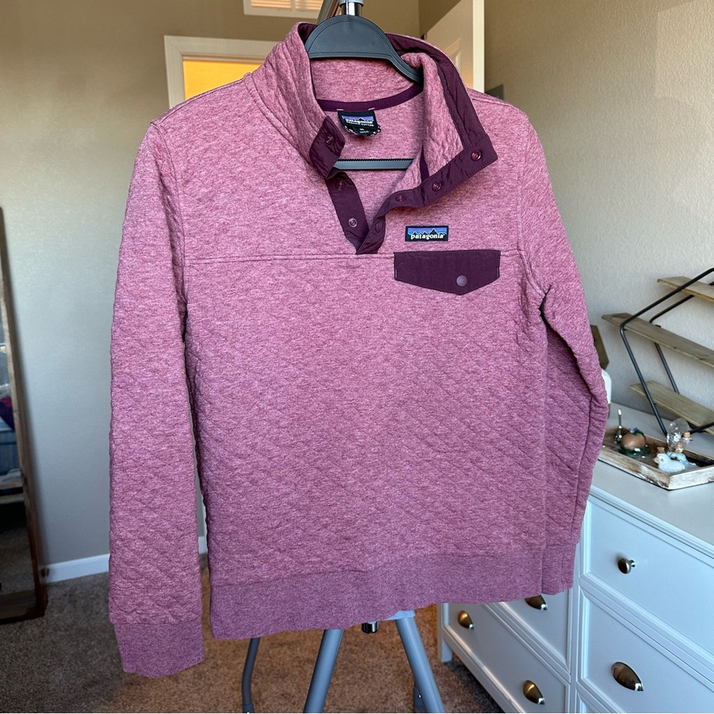 Patagonia Organic Cotton Snap-T Pullover in Maroon